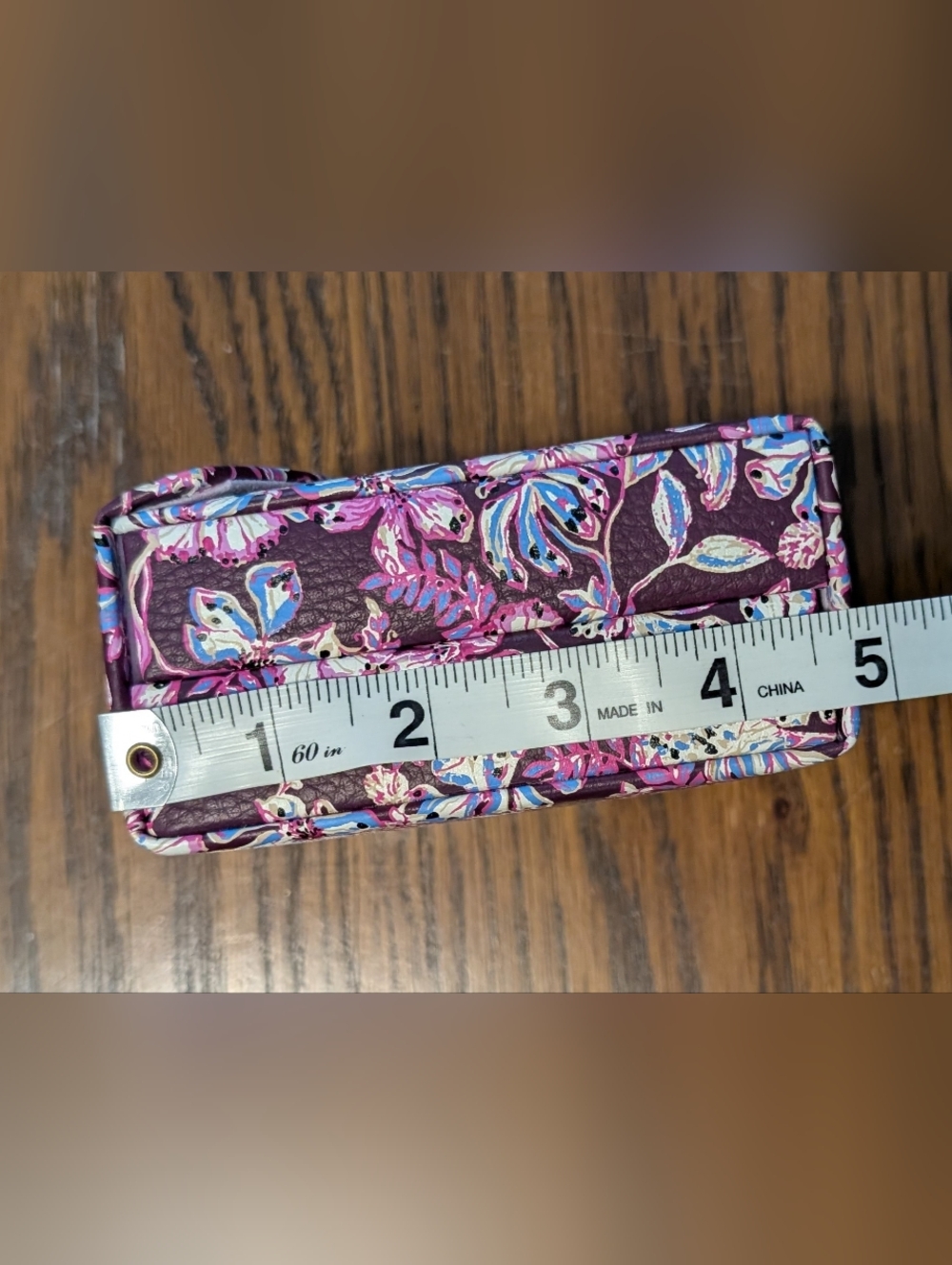 Lilly Pulitzer Floral Jewelry Travel Case in Plum Pink Blue - Picture 12 of 12